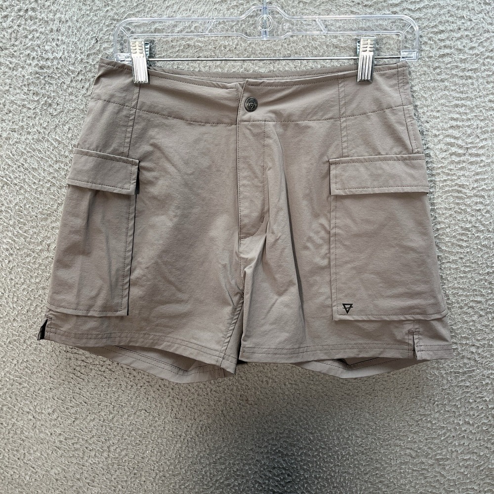 Liv Outdoor Shorts Womens Small Gray Mid Rise Cargo Stretch Outdoors Hiking